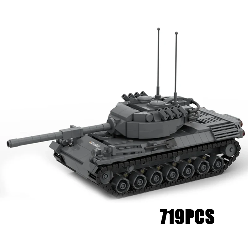 Moc Building Bricks Military Model Leopard Main Battle Tank Technology Modular Blocks Gifts Toys For Children DIY Sets Assembly