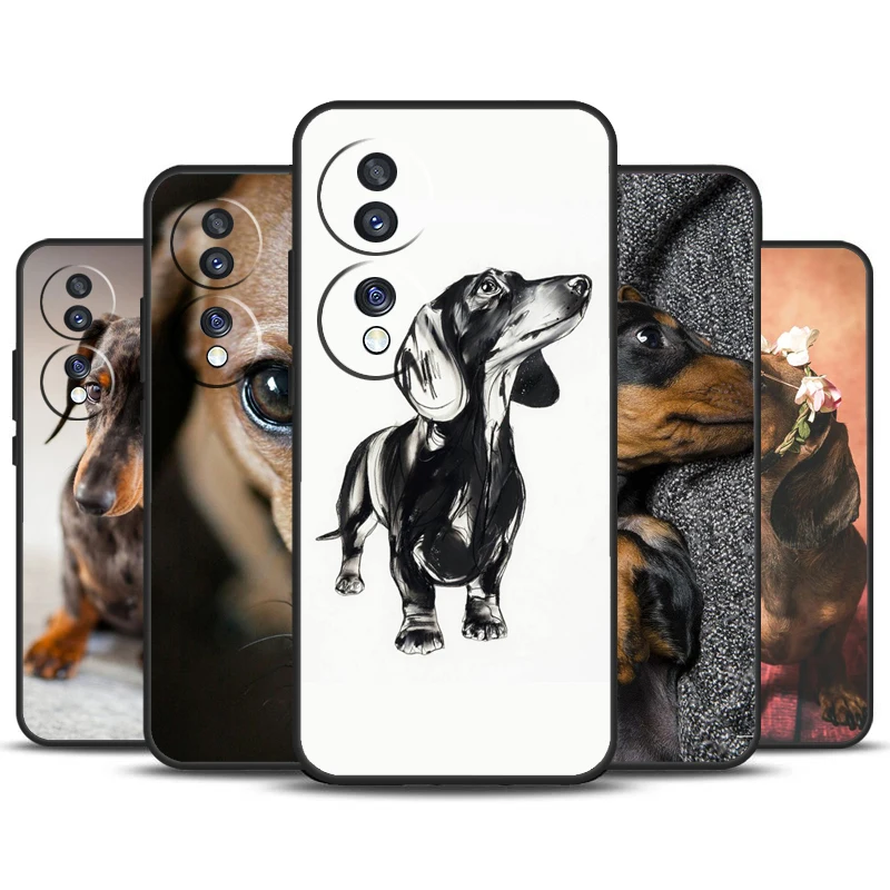 Cute Dachshund Teckel Dackel Dog Phone Case For Honor 90 Lite 70 50 Magic 5 6 Pro X6 X7 X8 X9 X6a X7a X8a X9a X9b X8b Cover