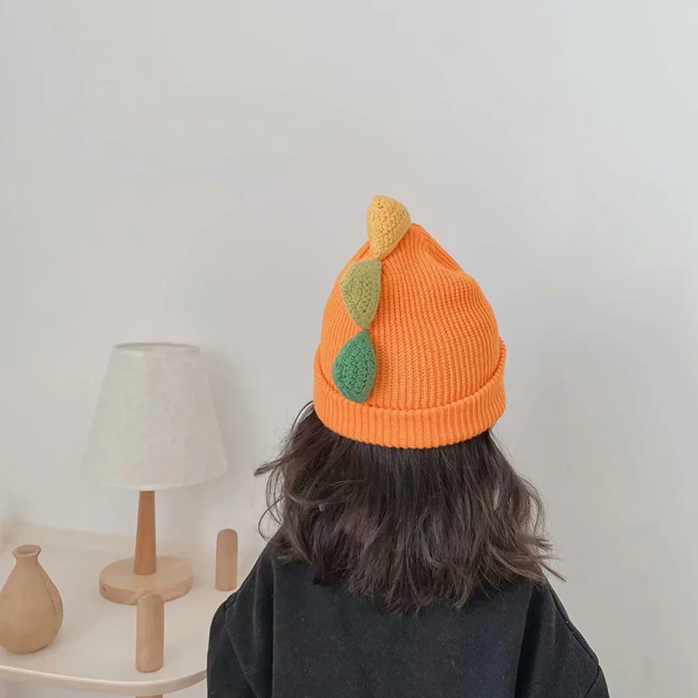 

Cartoon Dinosaur Wool Hat Attractive Hats Knitted Kids Soft Creative Woolen Yarn Cap Warm Comfortable