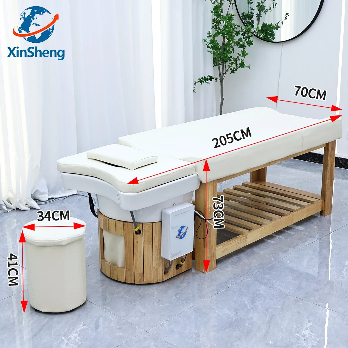 XinSheng Lettino da massaggio Lettino da massaggio Letti per shampoo Testa SPA Mobili per saloni Attrezzatura per il lavaggio dei capelli Lettino per la cura della bellezza Cuscino per divano