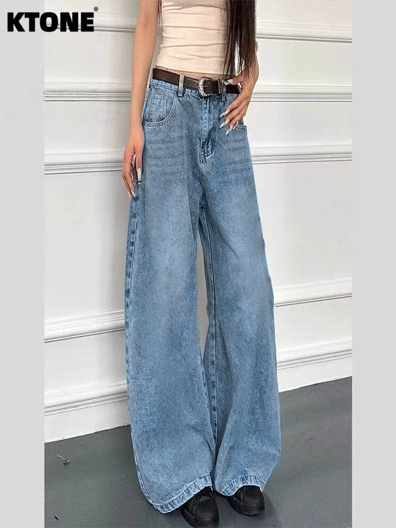 

Мужские синие джинсы оригинального свободного кроя в стиле Y2K, уличные повседневные брюки. Аксессуары и ремни в комплект не входят.