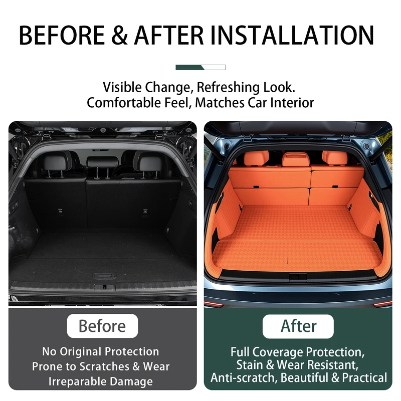 For ZEEKR 7X 2026-2024 Trunk Mat Leather Protective Pad Stain-proof & Quiet Trunk Protective Mat Car Interior Accessories