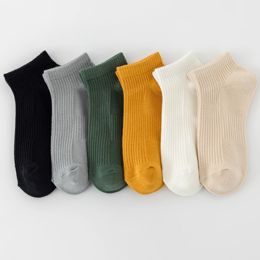 6 Pairs Men Ankle Socks Anti-slip High Quality Cotton No-show Socks Invisible Slipper Socks Non-slip Summer Socks Sports