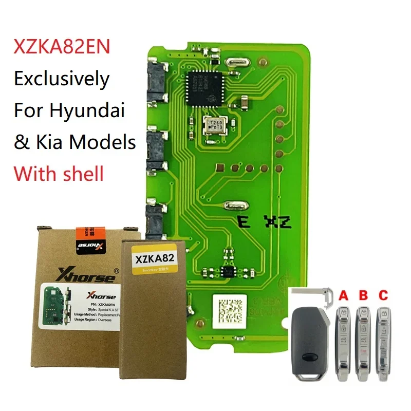 Xhorse Special 4 Button XZKA82EN Exclusively Universal Smart Remote Key PCB For Hyundai For Kia Key Fob With Three Model Shells