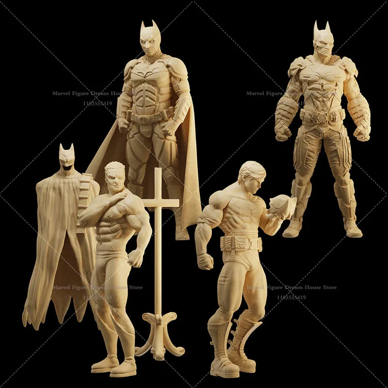 

1/64 1/43 1/35 Scale Miniature Scene Dolls Un-panited White Figure Mini Male Model ‌Bat Suit‌ ‌Clothes Hanger Bruce Wayne