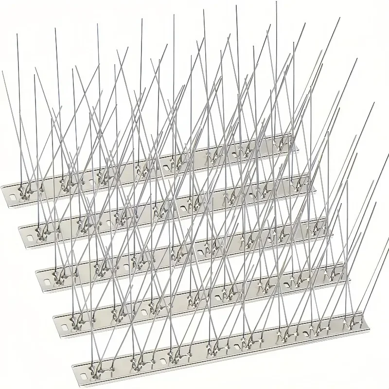 10-Piece Stainless Steel Bird Spikes Set (25cm, 33cm, 50cm) for Balcony Pest Control for Indoor and Outdoor Use Keep Pests Away