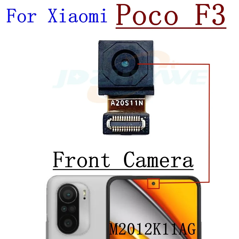 Rear Front Camera For Xiaomi Poco F4 F3 Frontal Selfie Facing Main Back Wide Camera Module Flex Cable Parts