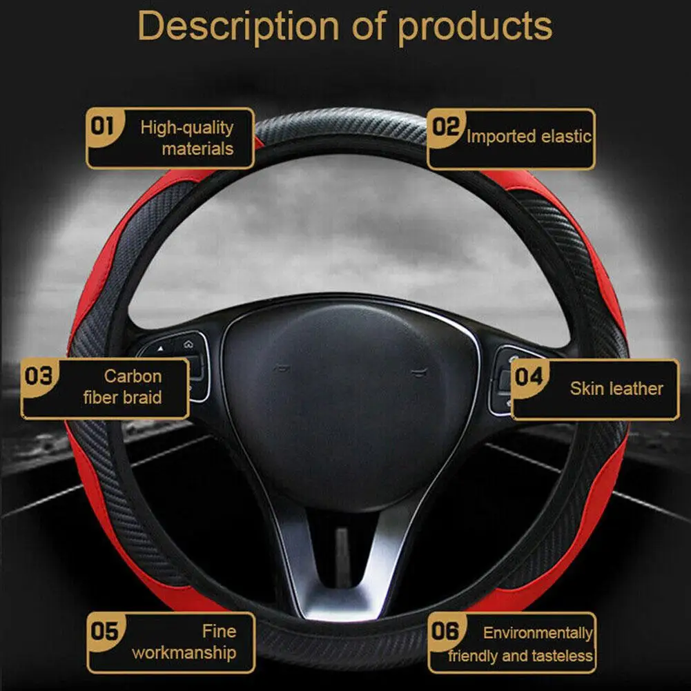 Car Steering Wheel Cover Leather Covers For Renault Clio Megane 4 3 2 Scenic Duster Fluence Laguna Kangoo Auto Decor Accessories