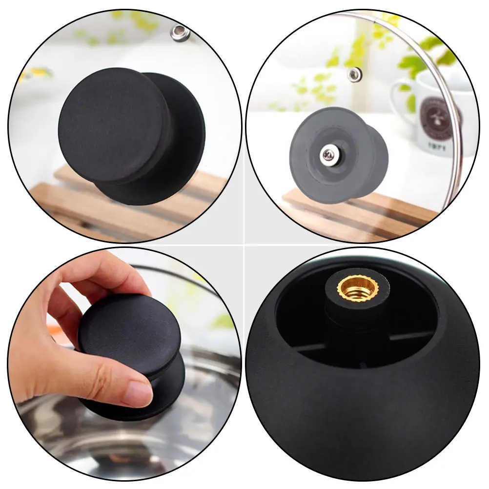 

2pcs Stainless Steel Pot Lid Knobs Universal Replacement Handle Non-Slip Design Kitchen Accessory Household