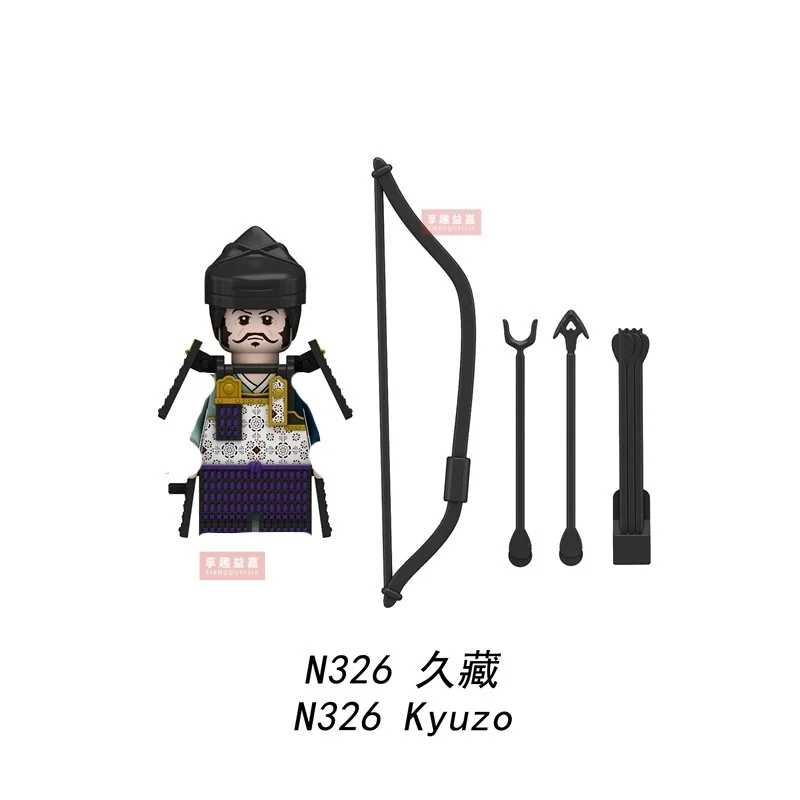 Seksowne anime Cartoon Samurai akcesoria kolekcja cegieł edukacyjne klocki Model zabawki dla dzieci N326-333 WM6090 6096