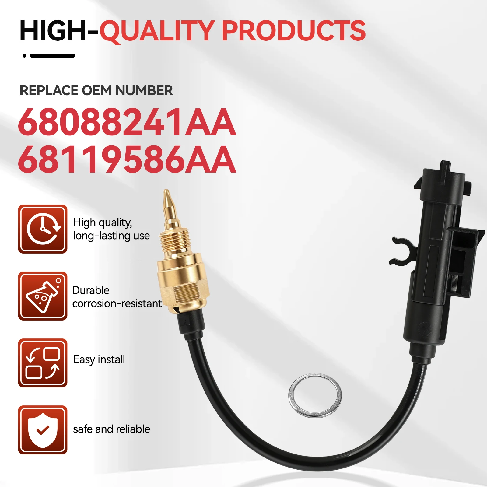 High Quality Auto Temperature Sensor 68088241AA 68119586AA For Dodge Dart Fiat 500 500X 500L Jeep Renegade 2.4L Engine Parts