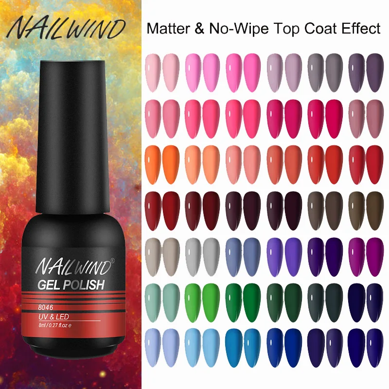 NAILWIND smalto per unghie Gel Semi permanente Primer Top Coat 8ML vernice Primer Gel per unghie Art Manicure Gel smalto per unghie