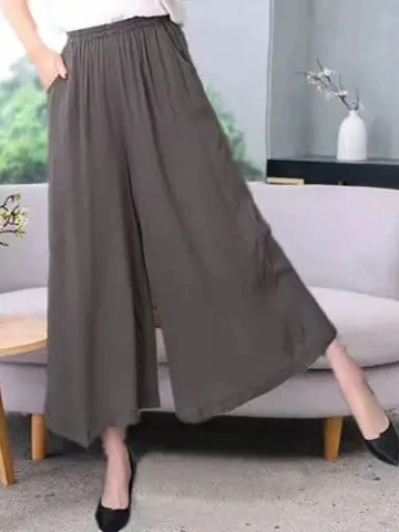 Casual Wide Leg Pants for Middle-Aged Mothers Summer New Sle Loose Fit High Waist Korean Sle Commute Wind Women's Outerwear