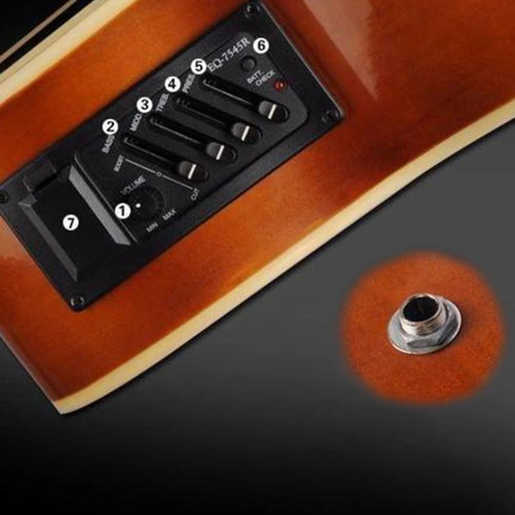 Pickup per accordatore per chitarra acustica Folk professionale amplificatore per preamplificatore per chitarra acustica a 4 bande accessori per