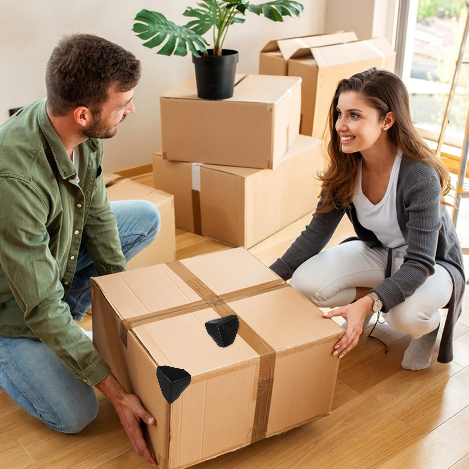 

100 шт. пластиковых защитных уголков для мебели, коробок для переезда и транспортировки, защита краев упаковочных коробок, усиленная защита от ударов