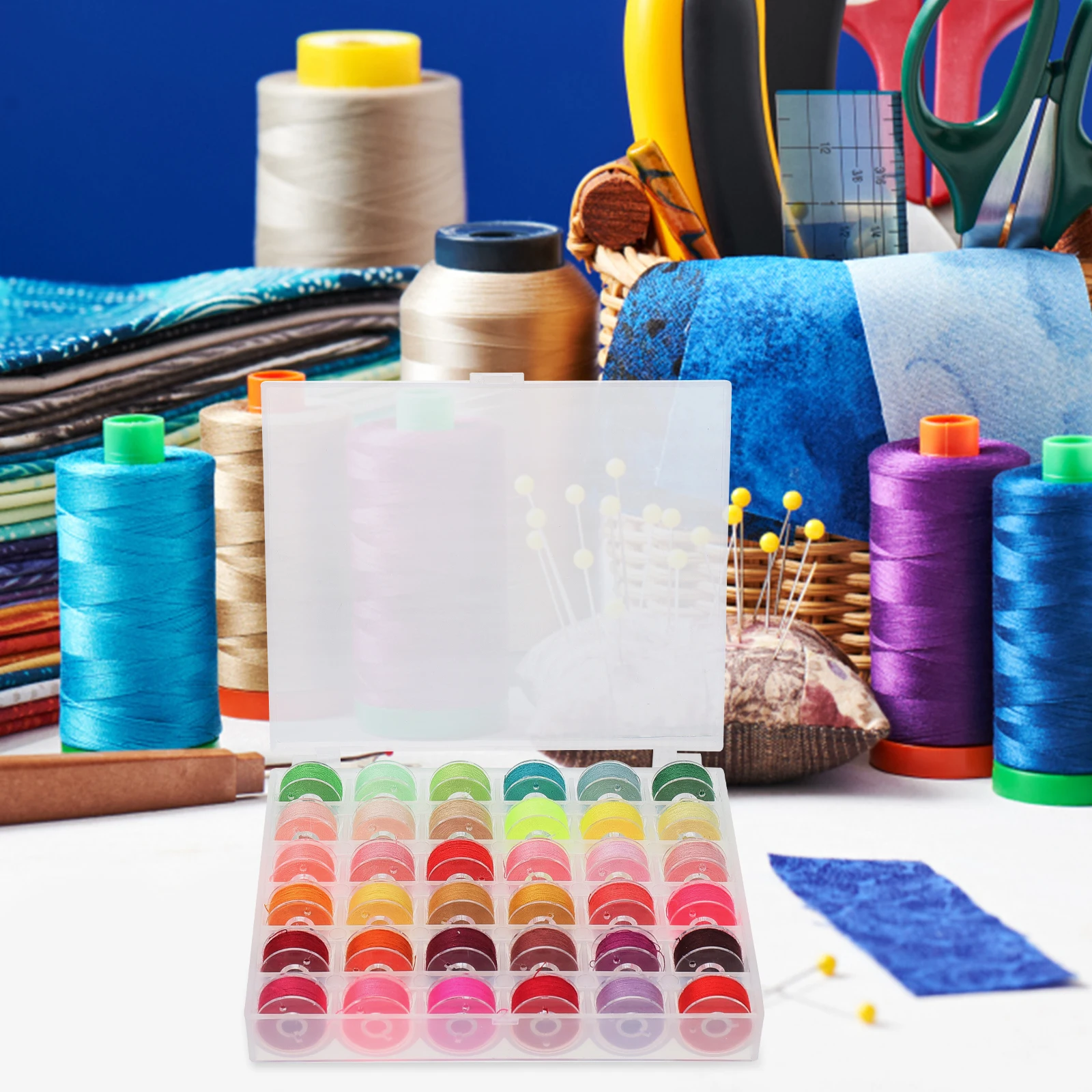 

1 set Sewing Thread Set Multicolor Smooth Strong Threads for Quilting Stitching Sewing Machine Embroidery Supplies Bobbin