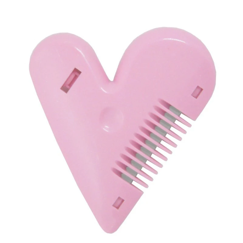 

New Heart-Shaped Hair Trimming Comb For Cutting Bangs And Thinning Hair Safe Haircutting Tool For Students And Children