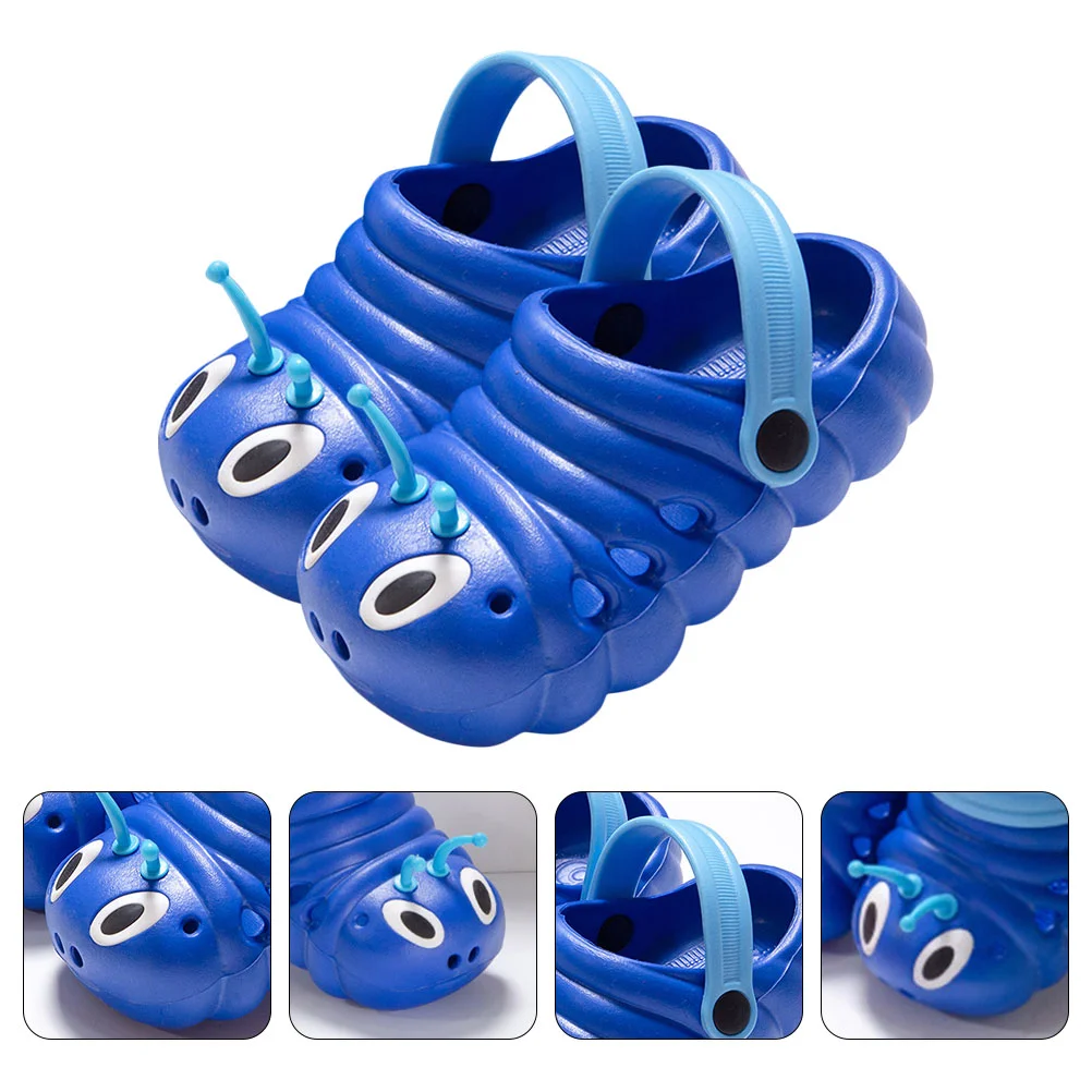 

Caterpillar Children's Shoes Sandals Summer Baotou Boys Girls Baby Hole Soft Sole Slippers for Kids Household Light Eva Cartoon