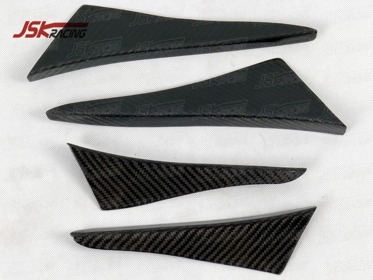 CARBON FIBER FRONT BUMPER CANARDS (4 PCS) for 2001-2007 MITSUBISHI LANCER EVOLUTION EVO 7-9