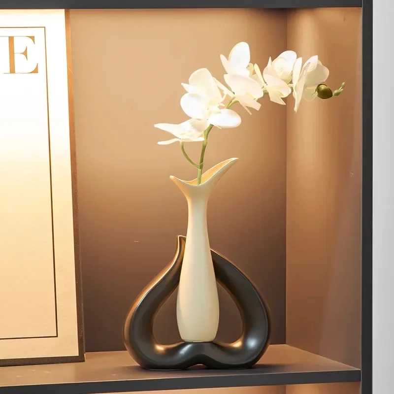 

l Antique Phalaenopsis accessories light luxury high-end TV cabinet living room home Entryway decorations