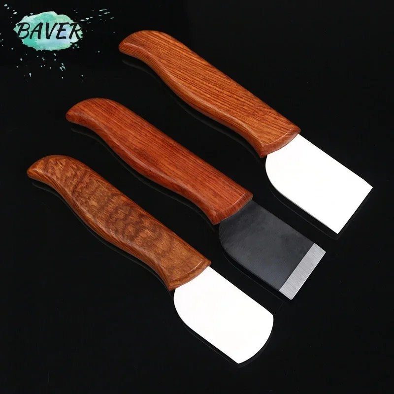 Black / White Nano Ceramic Blade Knife cutting Leather cutter tool rosewood wooden handle