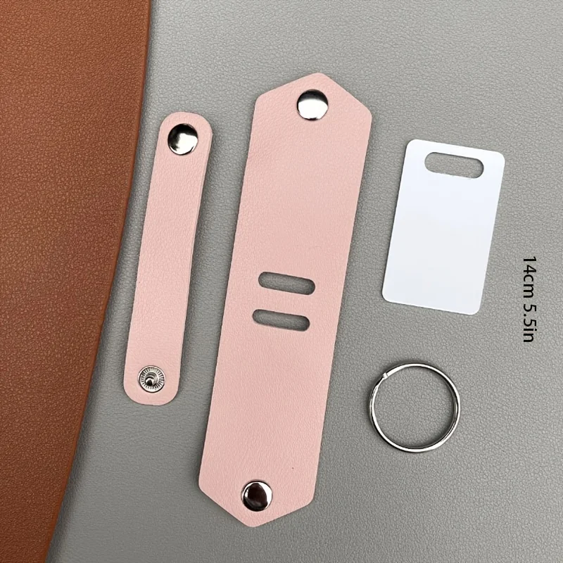 Personalized Customized Bag Accessories Pu Leather Multifunctional Diy Leather Key Holster Photo Pendant Personalized Gift