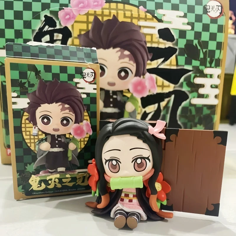 

Genuine Demon Slayer: Kimetsu No Yaiba Birth Flower Series Blind Box Anime Action Figure Cute Doll Decor Toy Surprise Gift