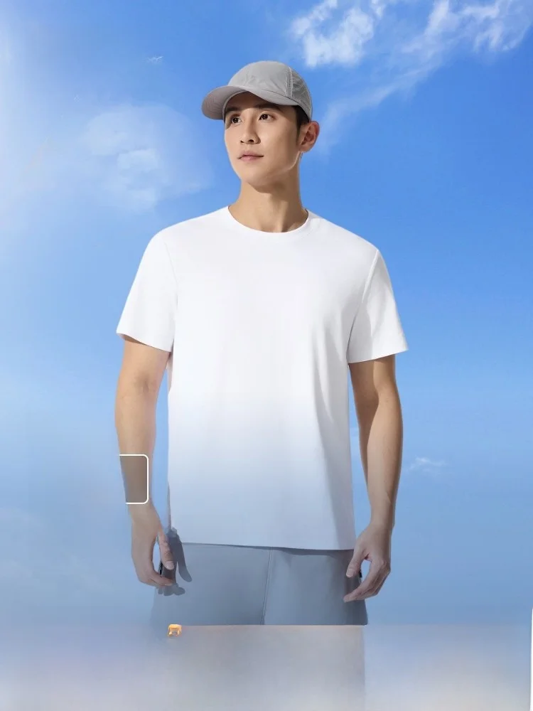 

Bosideng 2025 Summer New Men's Outdoor Versatile Cool Feeling Basic ort Sve T-irt Faionable Urban Loose Fit Cotton 00%