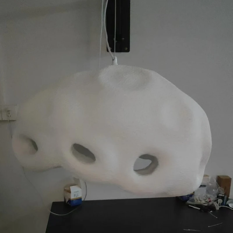 مصمم الرجعية عالية الكثافة البوليسترين الأبيض مصابيح متدلية LED مطعم مكافحة جزيرة مقهى تركيبة إضاءة G80 لمبة