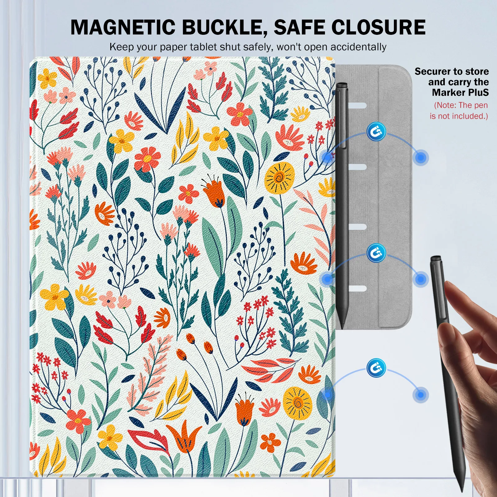 Etui MoKo do Remarkable Paper Pro 2024 11,8\", lekkie, ultracienkie etui magnetyczne z szerokim zapięciem ochronnym na długopis, automatyczne usypianie — zdjęcie produktu 2