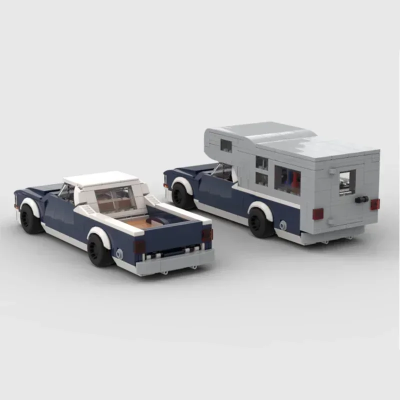 City Car Model Moc Building Bricks 1982 Classic Camping Vehicle Technology Modular Blocks Gifts Christmas Toys DIY Sets Assembly