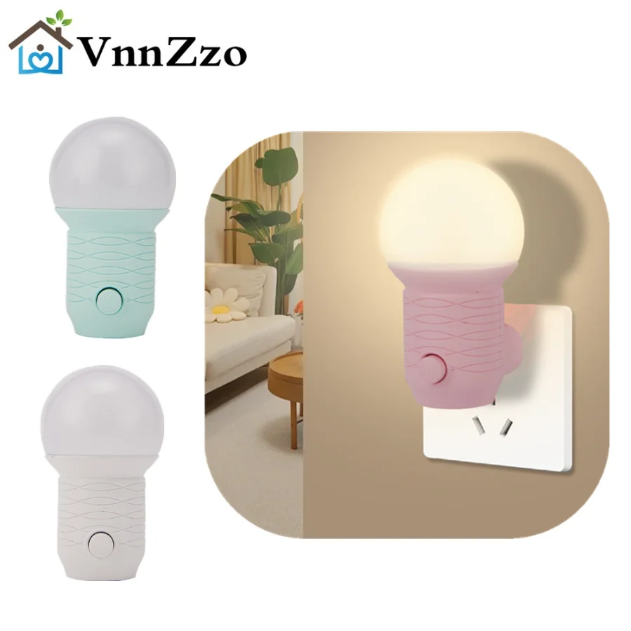 LED Plug-in Night Light luce bianca luce calda Baby infermieristica Eye Sleep light camera da letto Socket Lights lampada a risparmio energetico balcone