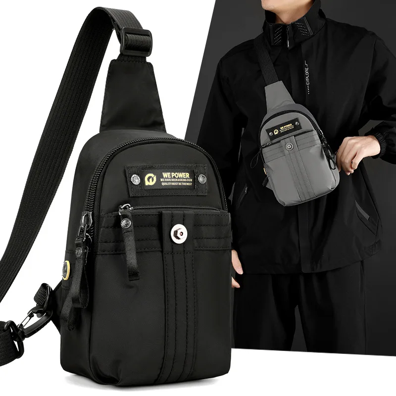 

New men's portable shoulder crossbody bag multi-function travel leisure backpack outdoor commuting chest bag