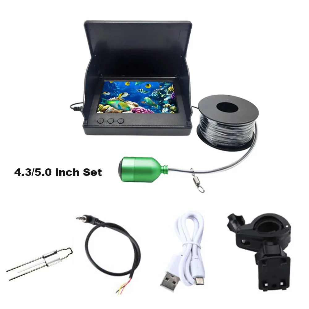 

Fish Finder Kit Video LCD Monitor Display 4.3/5.0 inch for Winter Ice Sea Fishing Dark Night Vision Camera Underwater Camera Kit