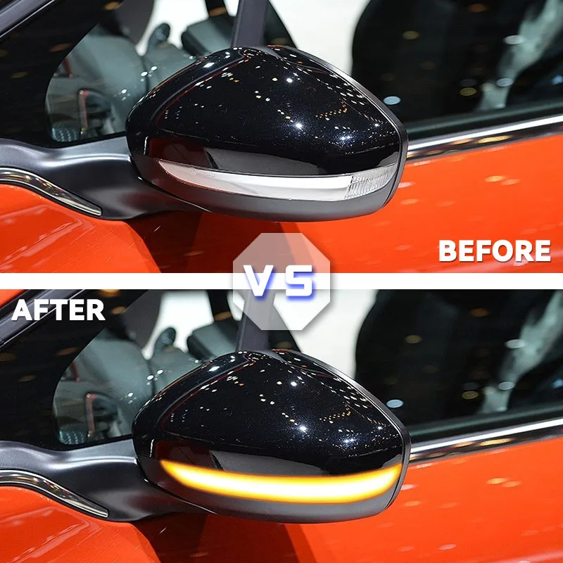 For Peugeot 208 2008 12-22 Citroen C3 MK3 C4 Cactus Opel Corsa F Dynamic Turn Signal LED Side Mirror Indicator Blinker Light