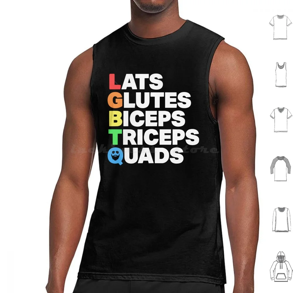 Lats Glutes Biceps Triceps Quads Tank Tops Vest Sleeveless Fitness Love Marriage Pride Pride Month Rights Gym Pride