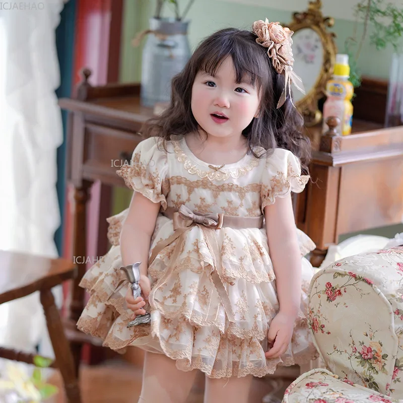 فستان بناتي للأطفال من التول منتفخ ملابس لحفلات أعياد الميلاد وحفلات أميرات للأطفال الصغار في السنة الأولى فساتين صيفية تنكرية