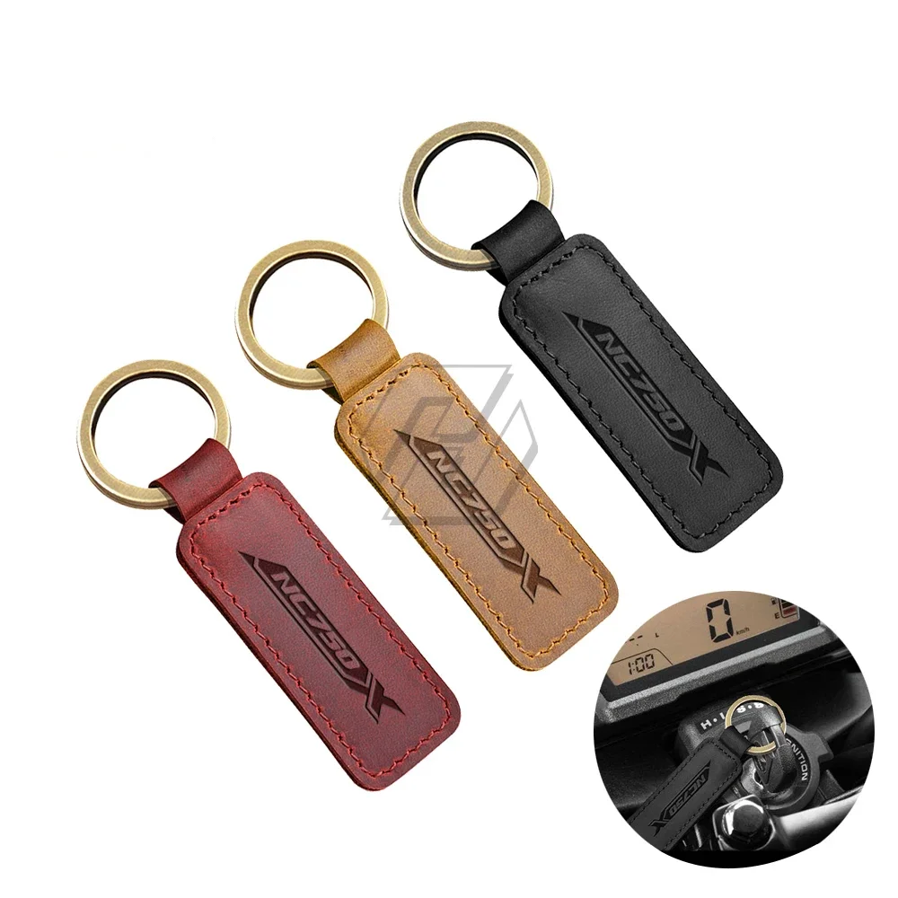 

Motorcycle Cowhide Keychain Key Ring Case for NC750X NC 750X ABS