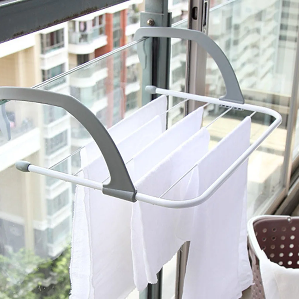 Portable Clothes Drying Folding Towel Rack Indoor Outdoor Balcony Hanging Holders Laundry Clothes Dryer Towel Storage Rack