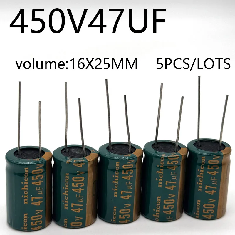

5pcs/lot 450V47UF 16*25 high frequency low impedance aluminum electrolytic capacitor47uf 450v