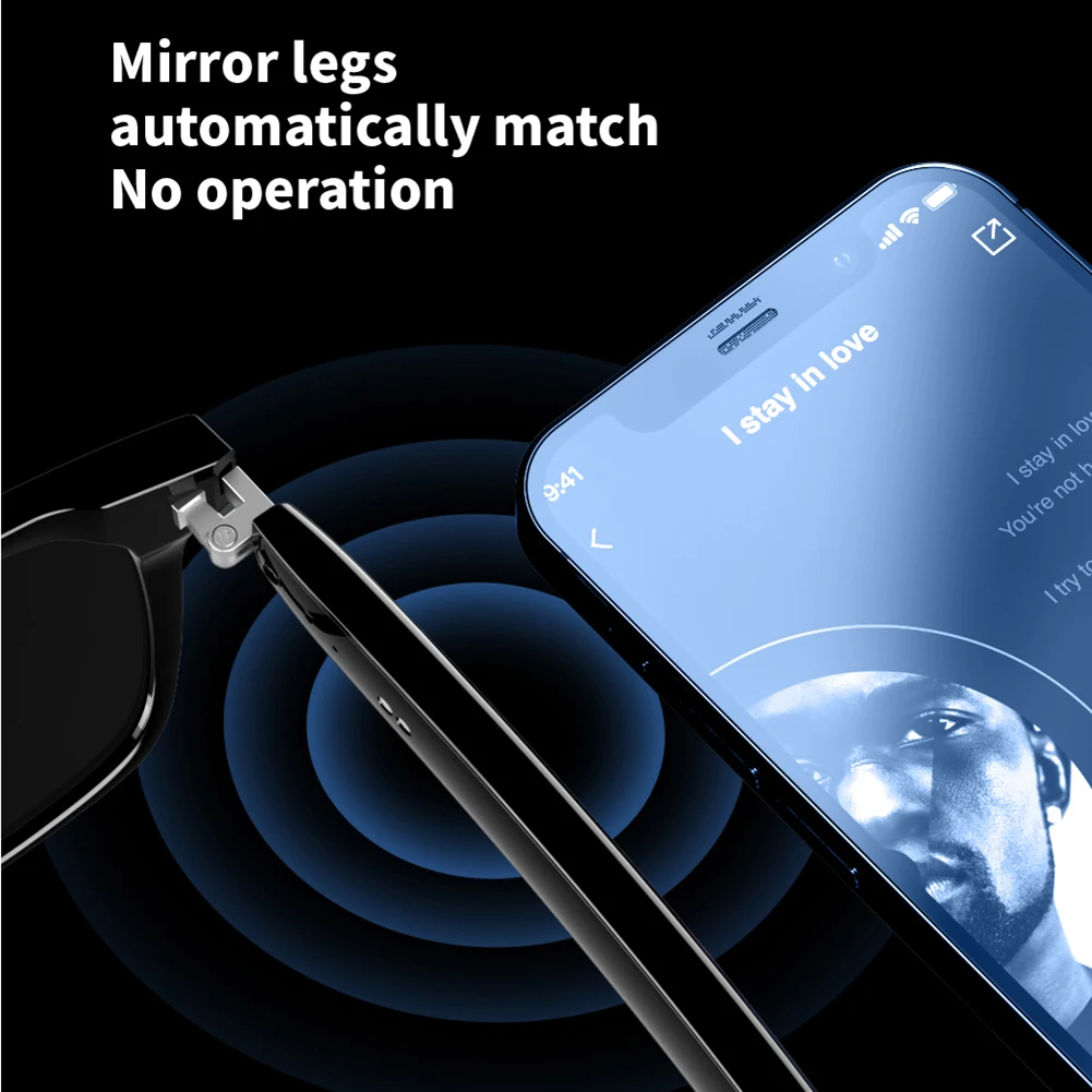 

Camera Glasses Remote Shooting BT Audio Glasses Open Ear Sound Mic & Speakers Outdoor Sport Glasses with Camera for Women Men