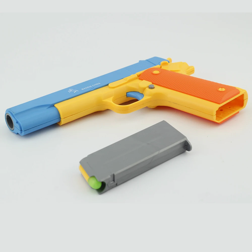 M1911 Soft Bullet Toy Gun Manual Pistol Gun Dart Blaster Shooting Toy Fake Gun For Kids Boys Birthday Gifts Outdoor Games