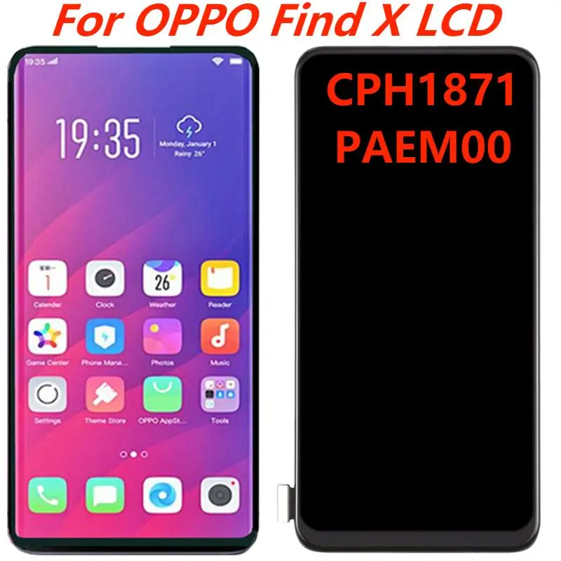 

Original AMOLED /TFT 6.42 inch For OPPO Find X CPH1871 PAFM00 LCD Display Touch Screen Digitizer Assembly Replacement