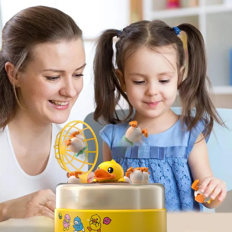 Yellow Duck Electric Toy Bouncing Wheel STEAM Puzzle Game Parent-child Interactive Toy Focus Training Desktop Decompression Game