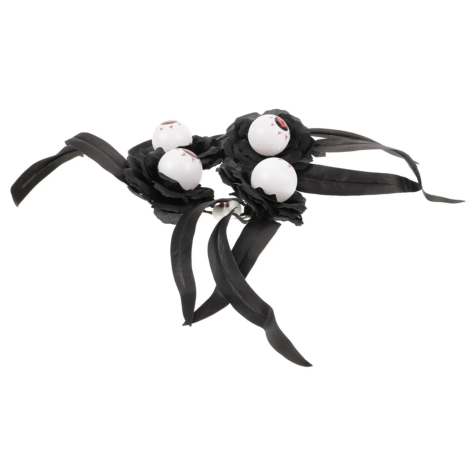 

Black Eyeball Ring Halloween Horror Holder Desktop Table Wreath Centerpiece Decor Centerpieces for Tables