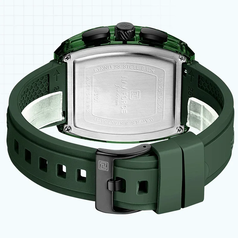 NAVIFORCE Original Watches for Men Waterproof Quartz Wristwatch Silicone Strap Luminous Date Male Watch Casual Reloj Hombre 2025