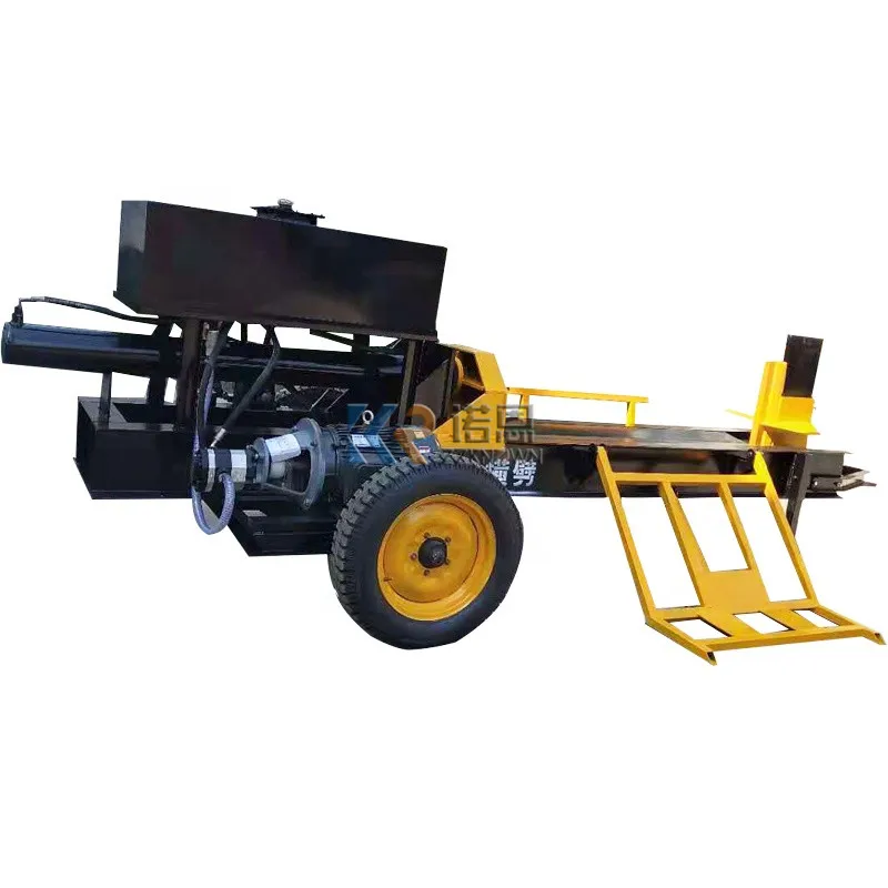 Diesel Powered Hydraulic Wood Splitting Machine Larger Wooden Cutting Broken Machines with Lift Knife