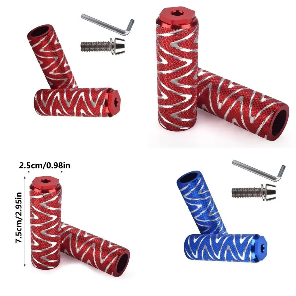 

Y1UC Mountain Bicycles Foot Pegs Aluminum Alloys Bike Pedals Motorcycle Footrest for Mountain Cycling Safety