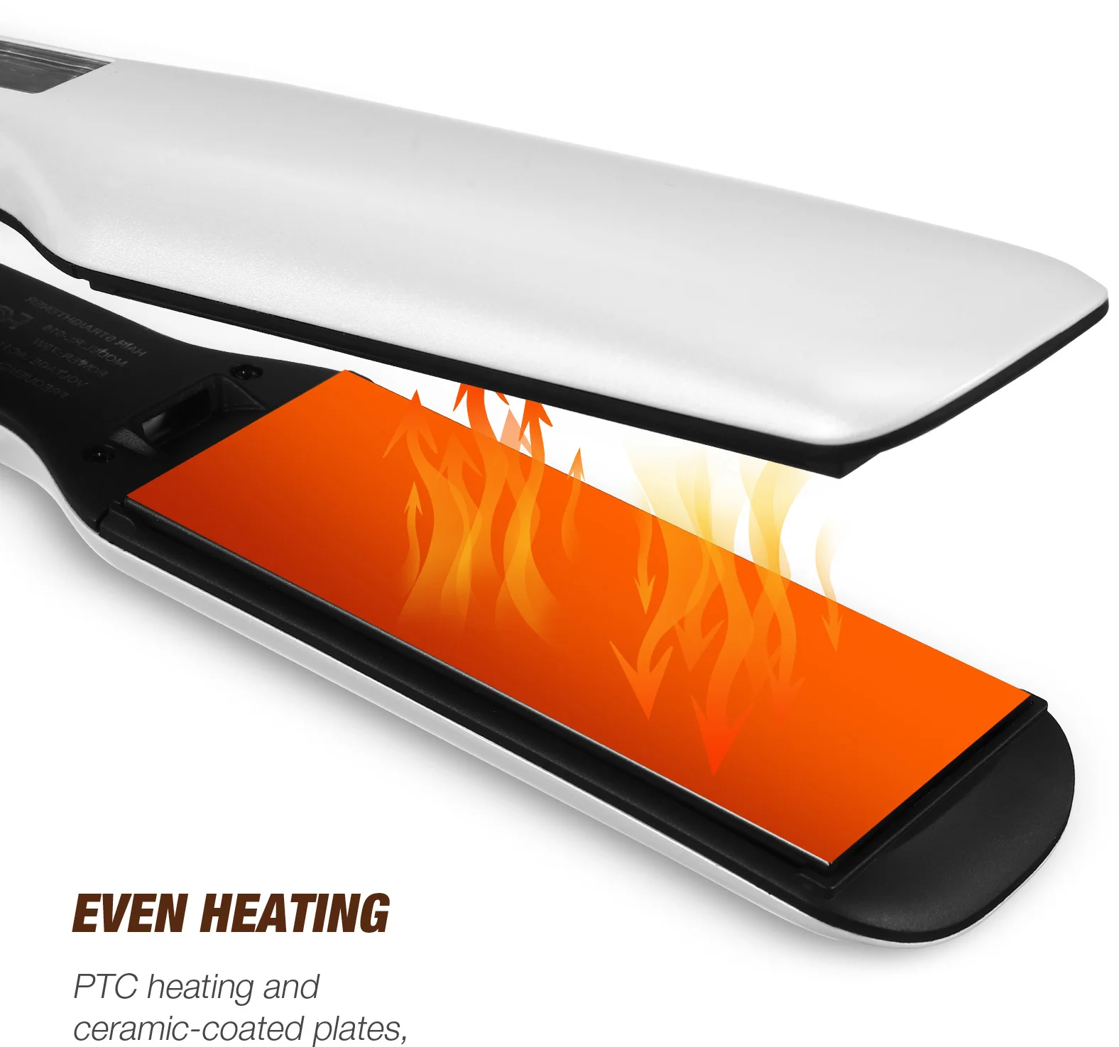 

Выпрямитель для волос, утюжок, выпрямитель для волос и бигуди, инструмент для укладки волос для женщин, вилка стандарта США, даже нагрев, керамические пластины