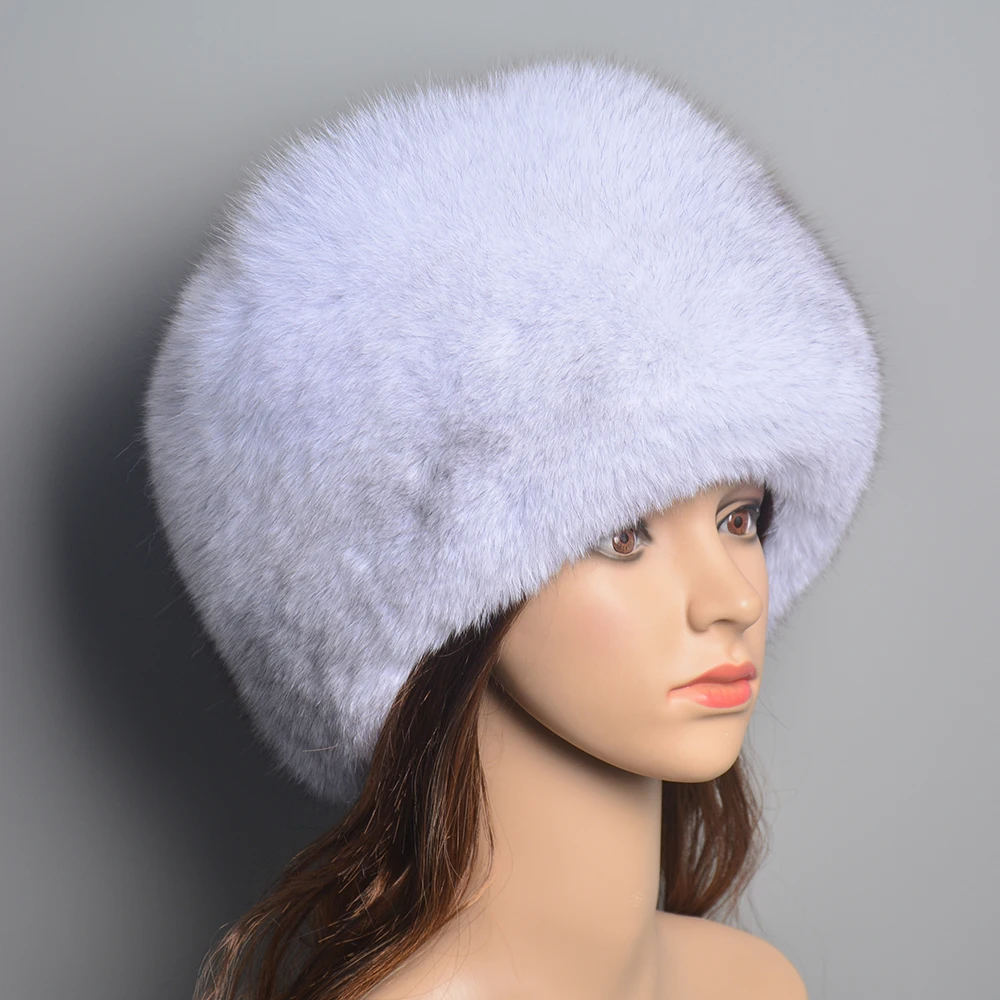 Winter Hats for Women Natural Fox Fur Beanies Real Fox Bomber Hat Fluffy Popular Russian Female Round Cap Fashion Real Fur Hats